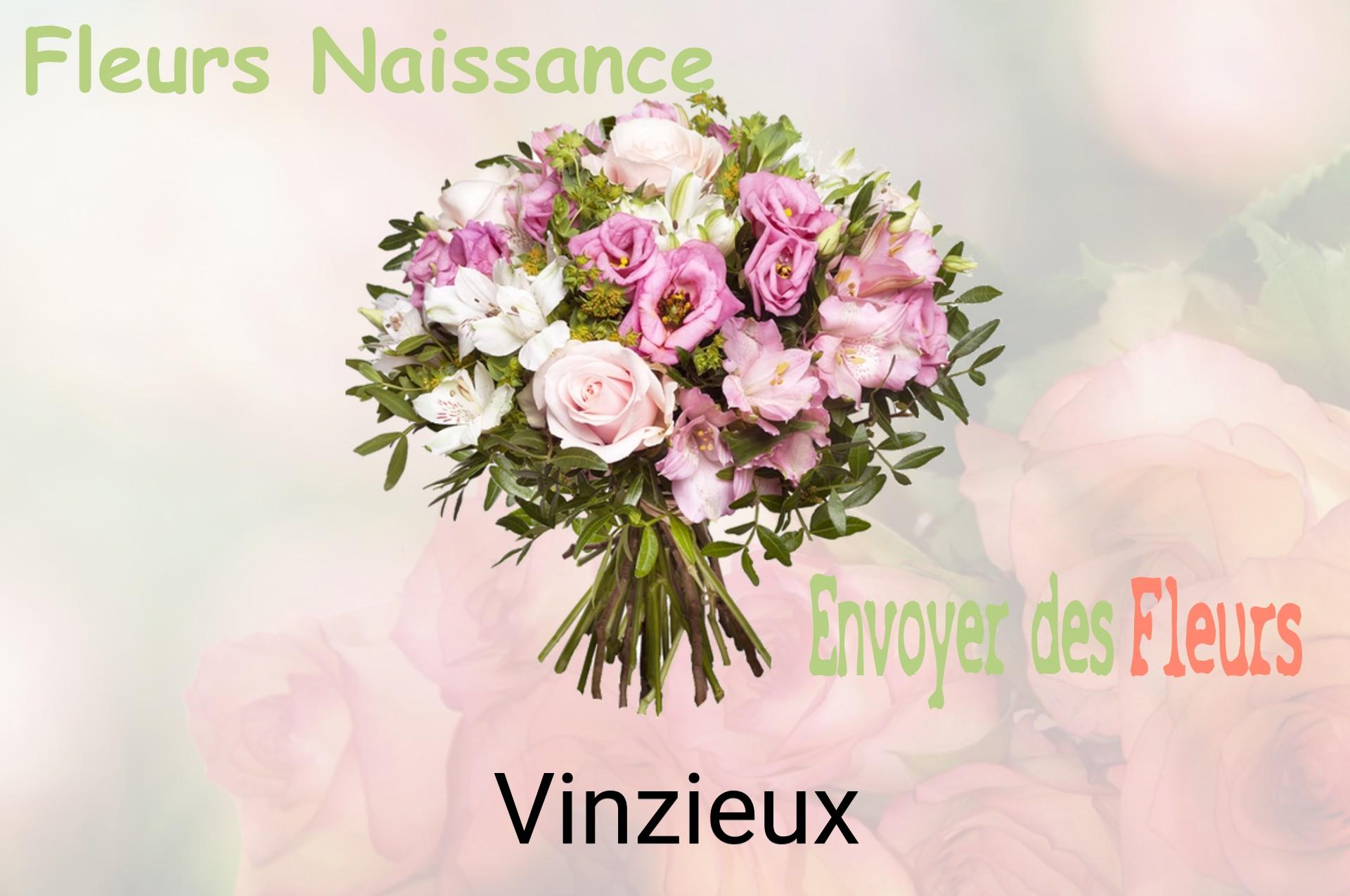 Bouquet de fleurs de naissance livré à Vinzieux